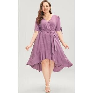 Bloom Chic Nwt Wrap High Low Hem Short Sleeve Dress Womens Size 26-28